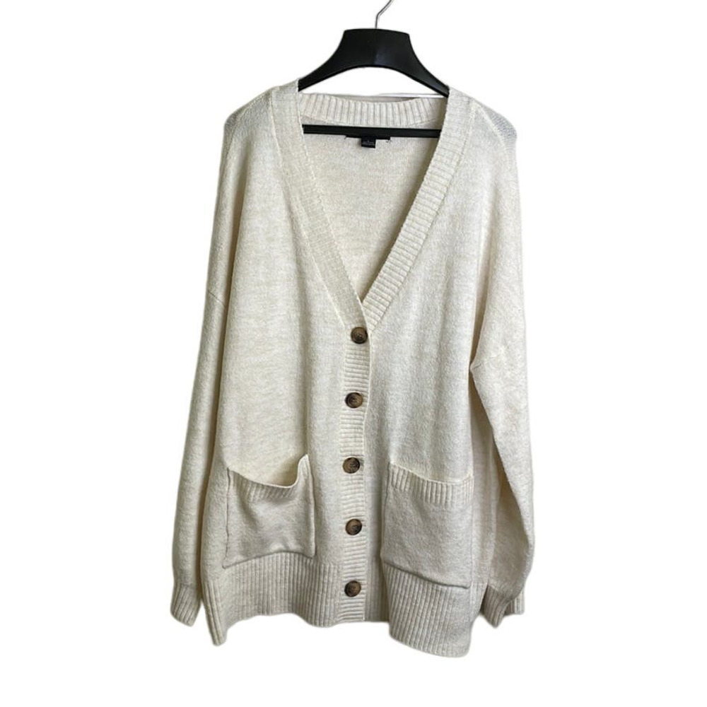 Sanctuary Button Down Oversized Cardigan beige size L NWOT